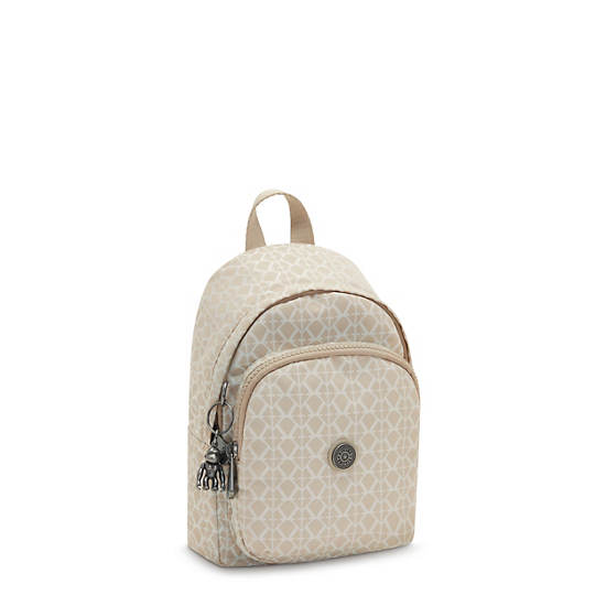 Plecaki Kipling Delia Compact Printed Convertible Beżowe | PL 1655UZ